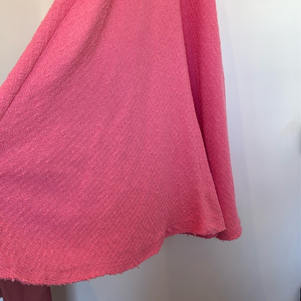 Vibrant  Wool Pink A-Line Skirt